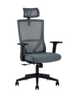 Кресло руководителя TopChairs Local серое фото Кресло руководителя TopChairs Local серое. Фото №1