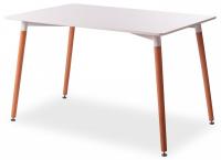 Стол JOHN (mod. T1001) МДФ/дерево, 80 х 120 х 75 см , White (Белый) / Natural (натуральный). Фото №1
