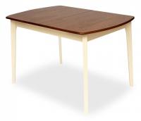 Стол ROBERTO (mod. EHR3248R+12 H4) дерево гевея/мдф, 80х120+30х76см, rustic oak+cream (дуб+кремовый). Фото №1