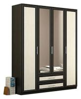 Юлианна СБ-074-01 Шкаф 4-х дверный с зеркалами Дуб феррара фото Юлианна СБ-074-01 Шкаф 4-х дверный с зеркалами Дуб феррара