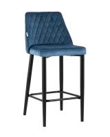 Стул полубарный Диего велюр пыльно-синий. Фото №1