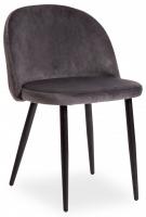 Стул MELODY (mod. 4997) металл/вельвет, 52х49х78см, серый/черные ножки (поставляется по 4 шт) фото Стул MELODY (mod. 4997) металл/вельвет, 52х49х78см, серый/черные ножки (поставляется по 4 шт). Фото №1