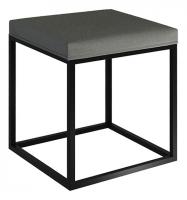 Крафт Пуф, (400х400х460) черный муар/графит фото Крафт Пуф, (400х400х460) черный муар/графит