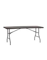 Стол складной чемодан пластиковый Кейт 180 коричневый фото Стол складной чемодан пластиковый Кейт 180 коричневый. Фото №1