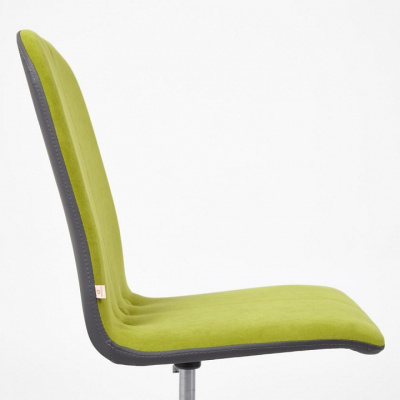 Кресло RIO флок/кож/зам , олива/металлик, 23/36. Фото