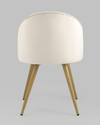 Стул Лион Страйпс велюр кремовый. Фото №6