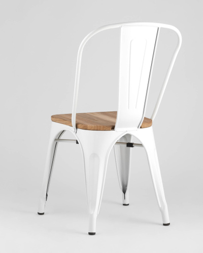 Стул TOLIX WOOD белый глянцевый. Фото №6