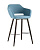 Стул барный Саймон велюр пыльно-голубой
