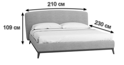 Кровать с ортопедическим основанием и ящиком Сканди Лайт 1.8 Грей фото Кровать с ортопедическим основанием и ящиком Сканди Лайт 1.8 Грей. Фото