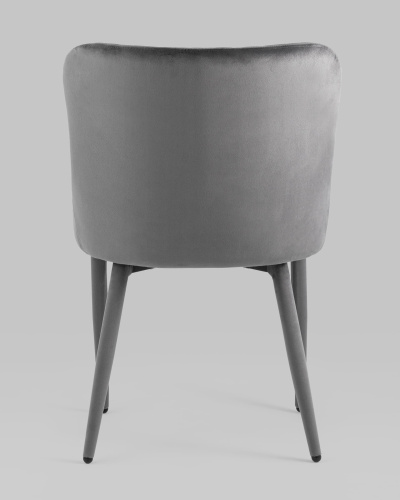 Стул Ститч серый ножки велюр. Фото №6