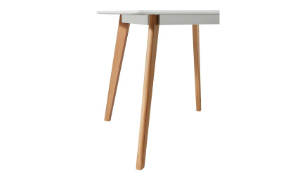 Стол M-407/80 белый матовый/бук фото Стол M-407/80 белый матовый/бук. Фото №5