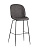 Стул барный Beetle PU со спинкой серый