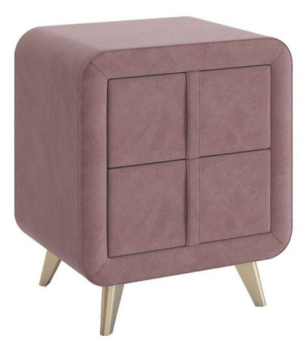 Тумба прикроватная Софи 2, (480х370х580) пудра (велюр). Фото №1