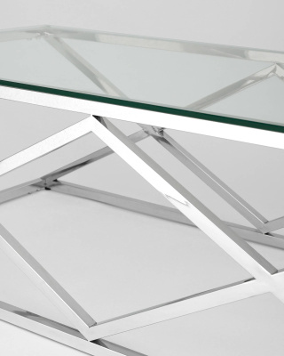 Журнальный стол 120*60 ИНСИГНИЯ серебро фото Журнальный стол 120*60 ИНСИГНИЯ серебро. Фото №5