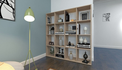 Стеллаж Polini Home Smart, древесина коричневая светлая дуб фото Стеллаж Polini Home Smart, древесина коричневая светлая дуб. Фото №5