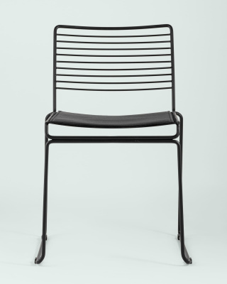 Стул обеденный Danny черный с черной подушкой. Фото
