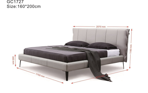 Кровать 1727 графит. Фото №11