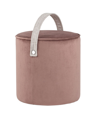 Пуф Джерри велюр пыльно-розовый. Фото №2