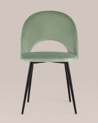 Стул Меган велюр с ромбами фисташковый. Фото №5