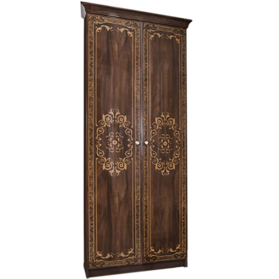 Шкаф 2-ств Патрисия крем корень глянец. Фото №2