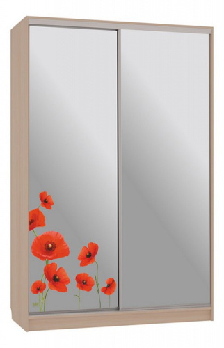 Рио 4-600 маки (полки справа) дуб млечный фото Рио 4-600 маки (полки справа) дуб млечный. Фото №1