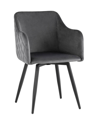 Стул Ника вращающийся велюр серый фото Стул Ника вращающийся велюр серый. Фото №1