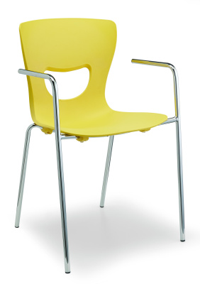 Стул PLUTO-4 c подлокотниками хром. Фото №2