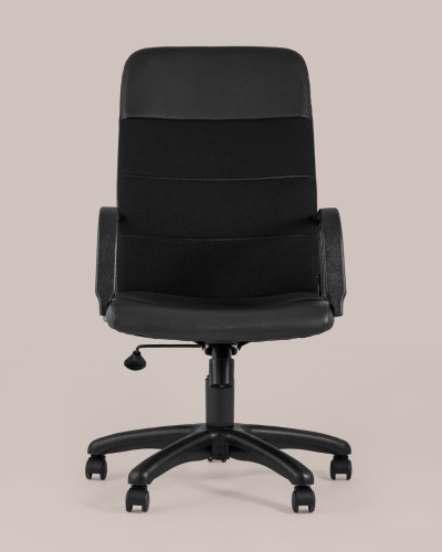 Кресло офисное Чарли экокожа ткань черный фото Кресло офисное Чарли экокожа ткань черный. Фото №5