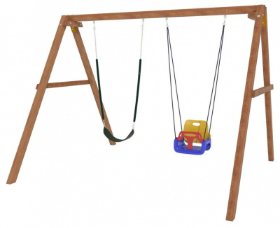 Качели детские Р911-15, коричневый. Фото №4