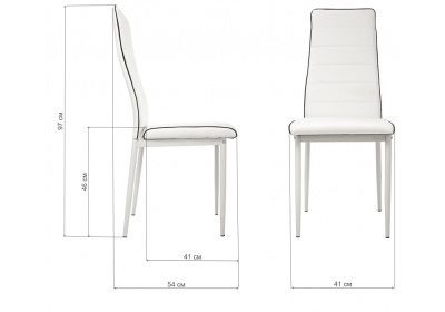 Стул DC2-001 white / black. Фото