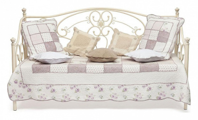 Кровать металлическая JANE 90*200 см (Day bed), Античный белый (Antique White). Фото
