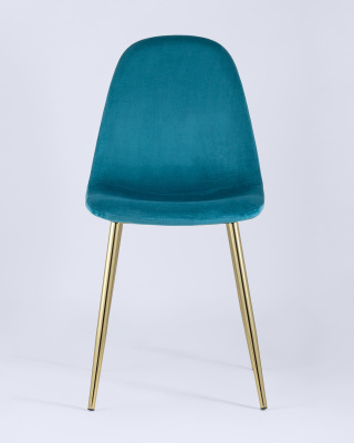 Стул Валенсия велюр аквамарин золотые ножки фото Стул Валенсия велюр аквамарин золотые ножки. Фото №5