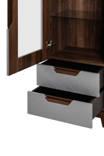 Шкаф витрина Сканди Грей. Фото №6