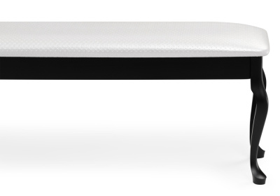 Банкетка Хиль черная / кожзам белый пунто. Фото №4