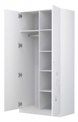 Шкаф платяной Polini kids French 1230 Amis, белый. Фото