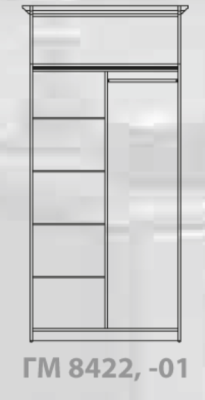 Шкаф для платья и белья Купава ГМ 8422. Фото