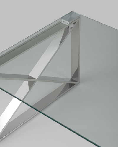 Журнальный стол 120*60 КРОСС серебро. Фото №6