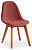 Стул Secret De Maison CINDY SOFT (mod. C1021F1) вельвет/дерево , 53 х 45 х 81 см , коралловый (HLR 44)/натуральный (поставляется по 4 шт)