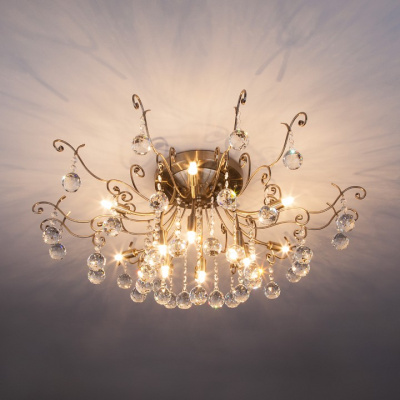 Потолочная люстра Eurosvet Vita 10042/12 античная бронза/прозрачный хрусталь. Фото №2
