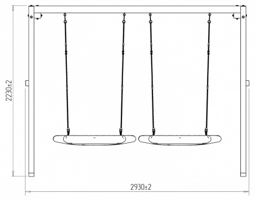 Качели детские Р911-30, коричневый. Фото №9
