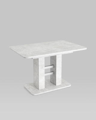 Стол Elephant раскладной 120-160*80 бетон/алюминий фото Стол Elephant раскладной 120-160*80 бетон/алюминий. Фото №3