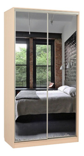 Шкаф-купе Рио 4-600* (полкиСправа) дуб млечный. Фото №1