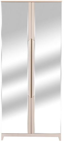 Шкаф двухстворчатый с зеркалами Сканди Жемчужно-белый. Фото №4
