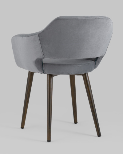 Стул с подлокотниками Саймон велюр тёмно-серый фото Стул с подлокотниками Саймон велюр тёмно-серый. Фото №7