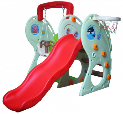 Комлекс игровой Лягушка ZK017-4, голубой, красный. Фото №4