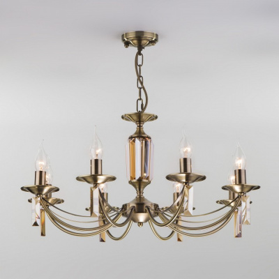 Подвесная люстра Eurosvet Volare 60087/8 античная бронза. Фото