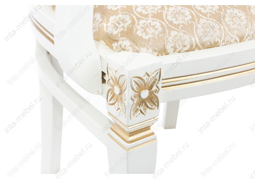 Стул деревянный Mariano молочное патина. Фото №9