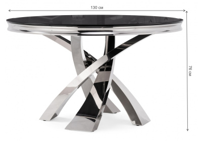 Стол стеклянный Komin 1 черный. Фото