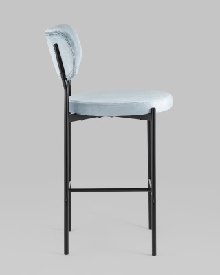 Стул полубарный Барбара велюр серо-голубой фото Стул полубарный Барбара велюр серо-голубой. Фото №4