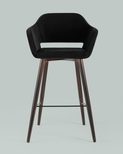 Стул барный Саймон велюр черный. Фото №5